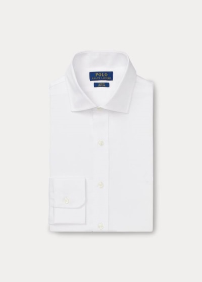 Camisa Polo Ralph Lauren Hombre Blancos - Slim Fit Easy Care - BKYWC0312